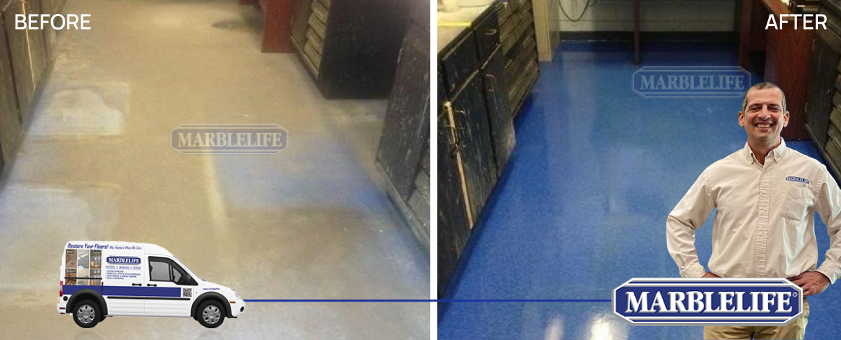 NC University Vinyl Tile Restoration by MARBLELIFE Experts