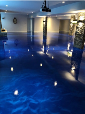 Blue Tile Floor